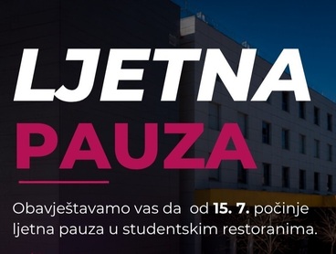 Ljetna pauza u studentskim restoranima.