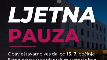 Ljetna pauza u studentskim restoranima.