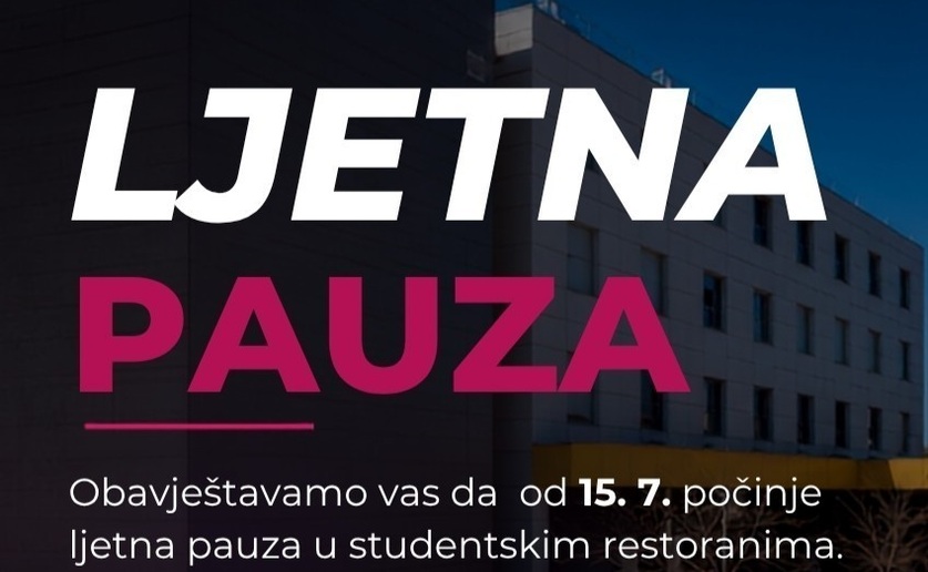 Ljetna pauza u studentskim restoranima.