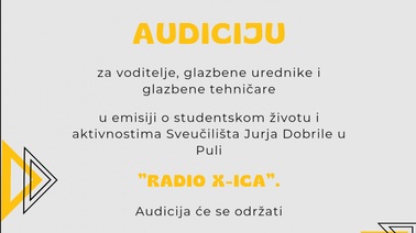 Postani voditelj na Radio X-ici