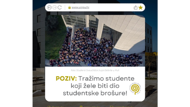 Budi dio studentske brošure UNIPU-a 