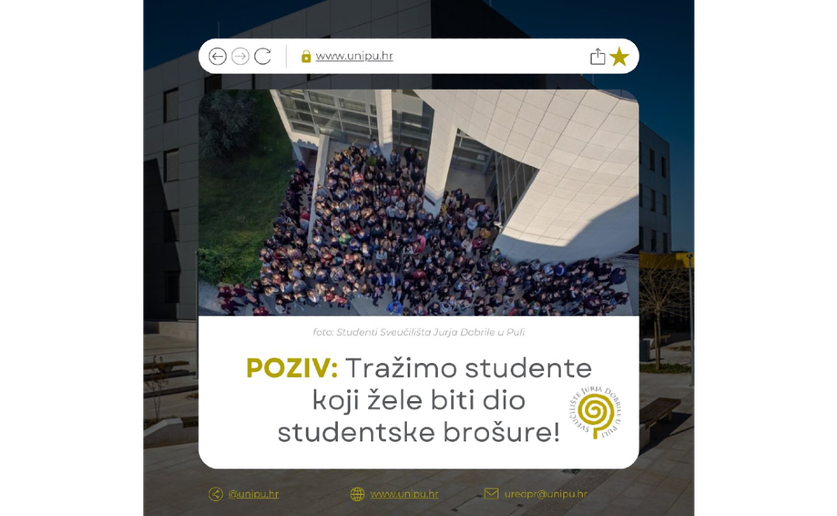 Budi dio studentske brošure UNIPU-a 