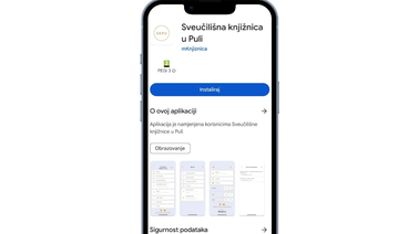 Aplikacija za pametne telefone "Sveučilišna knjižnica u Puli"