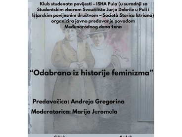 Predavanje Andreje Gregorine – "Odabrano iz historije feminizma"