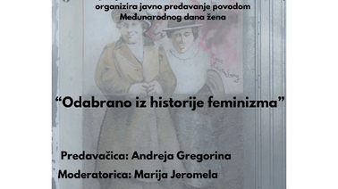 Predavanje Andreje Gregorine – "Odabrano iz historije feminizma"