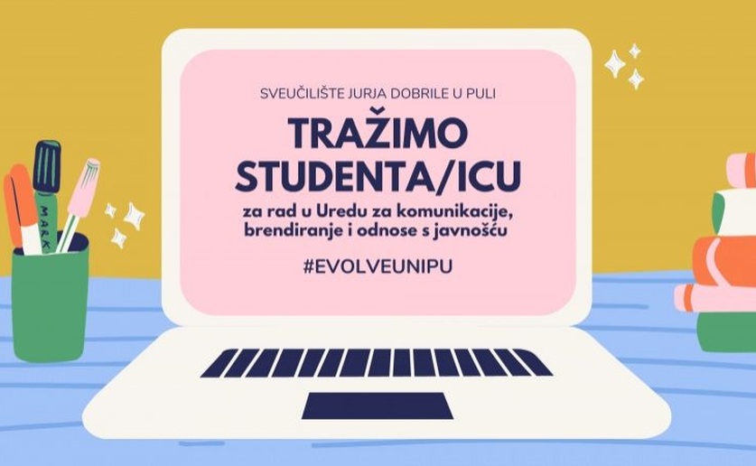 Natječaj za odabir studenta/ice - ispomoć u Uredu za komunikacije, brendiranje i odnose s javnošću