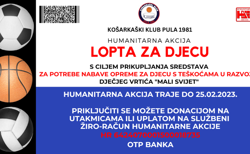 Humanitarna akcija "Lopta za djecu"