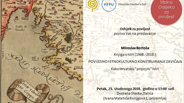 Predavanje Miroslava Bertoše: "Knjiga o Istri (1968.-2018.) na Filozofskom fakultetu