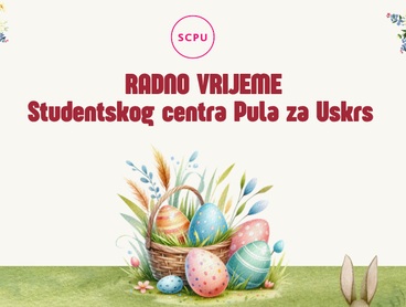 Radno vrijeme Studentskog centra za Uskrs