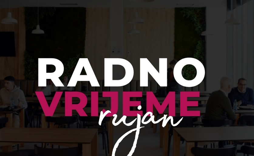 Radno vrijeme restorana za rujan